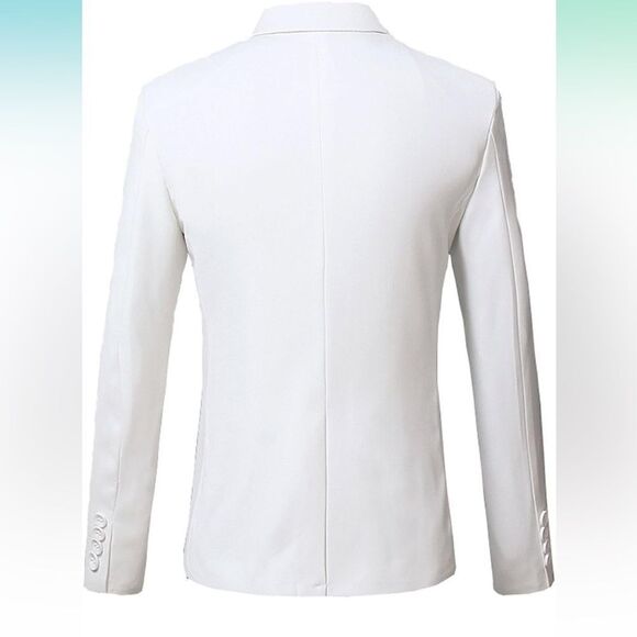 OUYE Men's Solid 1 Button Back Vent Blazer New w Tags - Picture 2 of 8